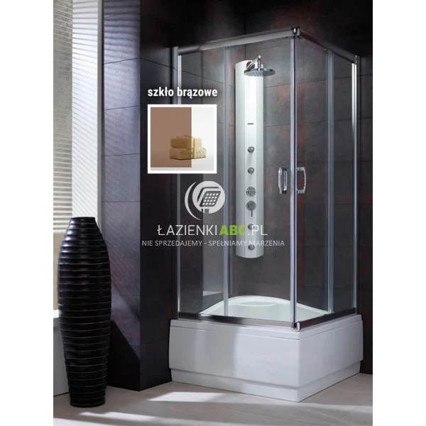 Kabina kwadratowa 80x80x170 Radaway PREMIUM PLUS C 30461-01-08N brązowa