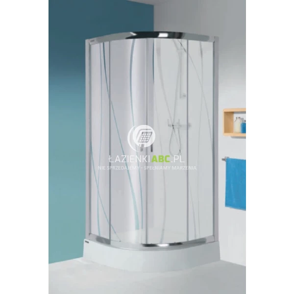 Kabina półokrągła 100x100 z brodzikiem Sanplast TX5 602-271-0270-01-231 biewW15