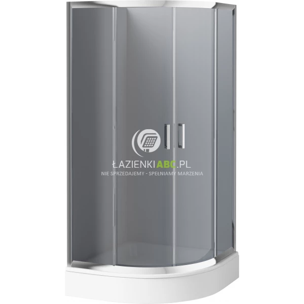 Kabina półokrągła 80x80 Deante FUNKIA KYP 452K grafitowa