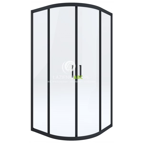 Kabina półokrągła 90x90 Deante FUNKIA KYP N51K czarna