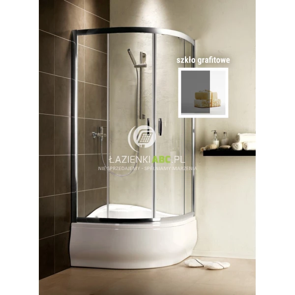 Kabina półokrągła 90x90x170 Radaway PREMIUM PLUS A 30401-01-05N grafit