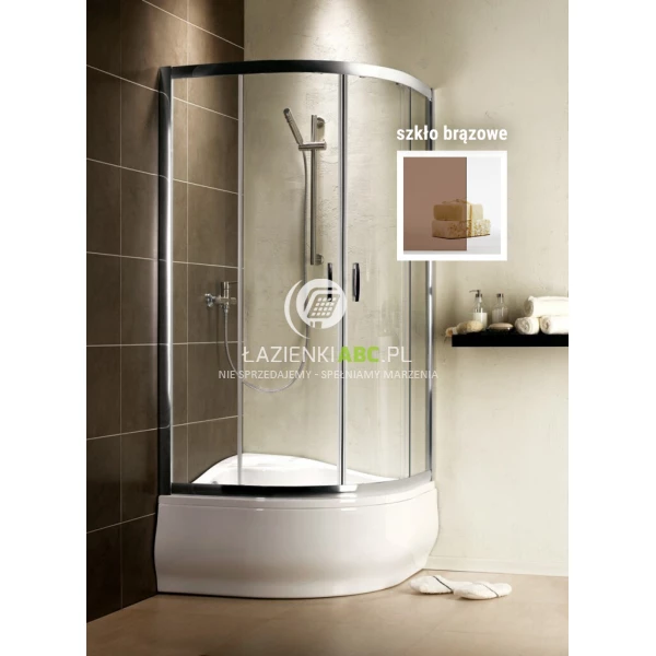 Kabina półokrągła 90x90x170 Radaway PREMIUM PLUS A 30401-01-08N brązowa
