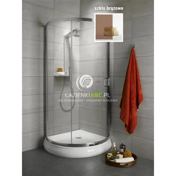 Kabina półokrągła 90x90x190 Radaway PREMIUM PLUS B 30473-01-08N brązowa