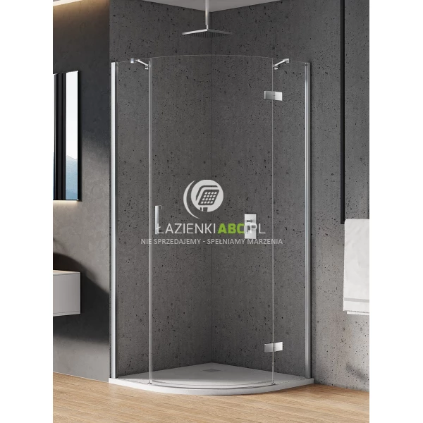 Kabina półokrągła New Trendy NEW MERANA K-0329 R55 100x100x195 prawa