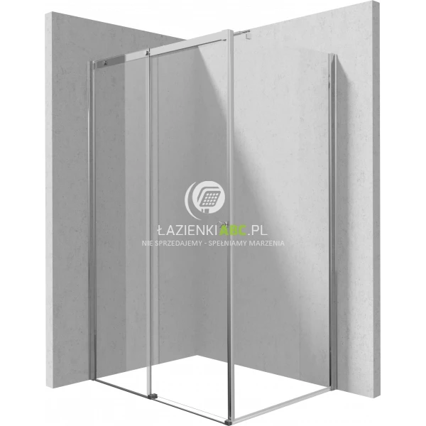 Kabina prostokątna 100x90 Deante KERRIA PLUS KTSP010P,KTS 039P,KTS 0P1X d/przesuwne + ścianka