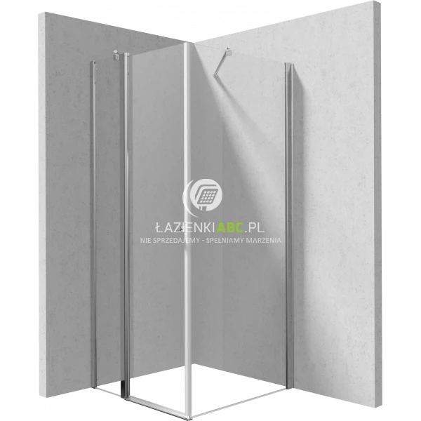 Kabina prostokątna 120x90 Deante KERRIA PLUS KTSU041P,KTS 032P ścianka + d/uchylne