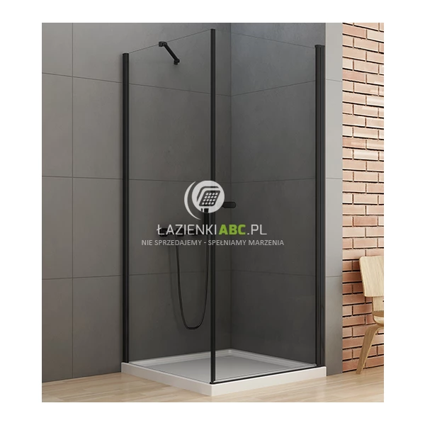 Kabina prostokątna 70x100x195 New Trendy NEW SOLEO BLACK D-0229A/D-0116B-WP