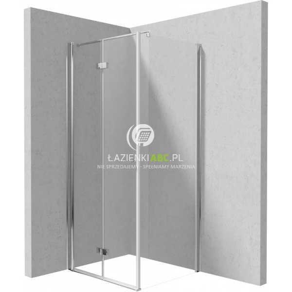 Kabina prostokątna 90x70 Deante KERRIA PLUS KTSX047P,KTS 039P ścianka + d/składane