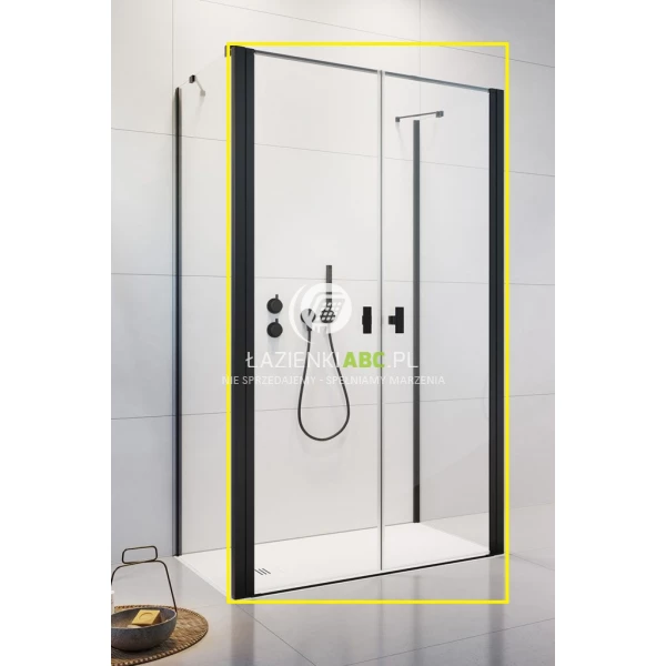 Kabina prostokątna FRONT 100 cm Radaway NES BLACK DWD+2S 10035100-54-01 czarna