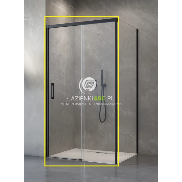 Kabina prysznicowa FRONT 110x200 Radaway IDEA BLACK KDS 10115110-54-01L czarna/lewa
