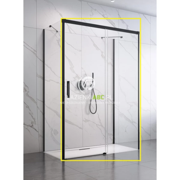 Kabina prysznicowa FRONT 150 cm Radaway IDEA BLACK KDJ+S 10116150-54-01R czarna/prawa