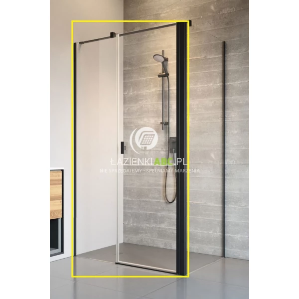 Kabina prysznicowa FRONT 90 cm Radaway NES 8 BLACK KDS II 10087090-54-01R czarna/prawa