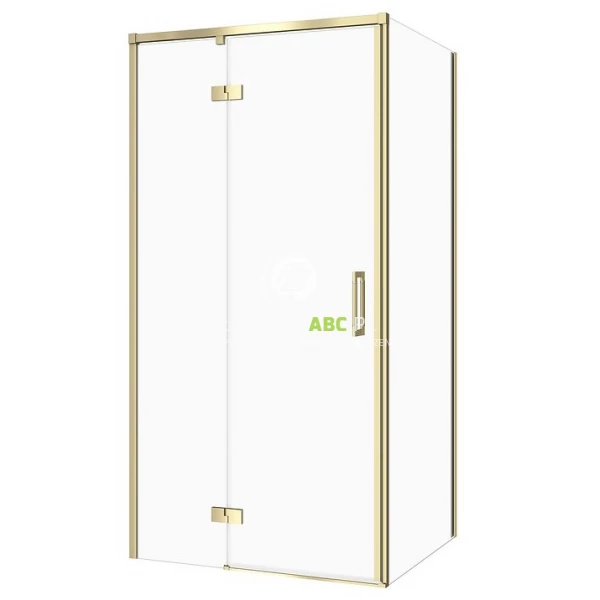 Kabina prysznicowa lewa 100X80X195 Cersanit LARGA S601-469 złoty mat