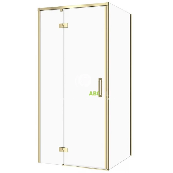 Kabina prysznicowa lewa 90X90X195  Cersanit LARGA S601-466 złoty mat