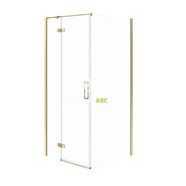 Kabina prysznicowa narożna 80X80X195 lewa Cersanit CITY S584-110 złota
