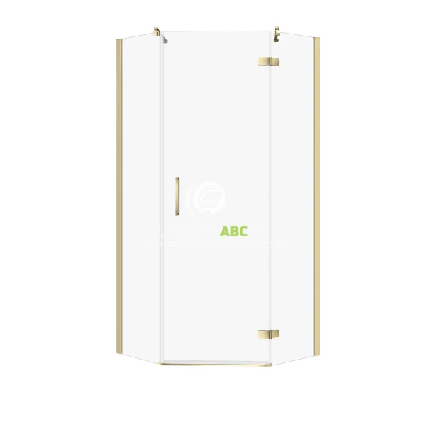 Kabina prysznicowa pięciokątna 90X90X195 prawa Cersanit CITY S584-086 złota