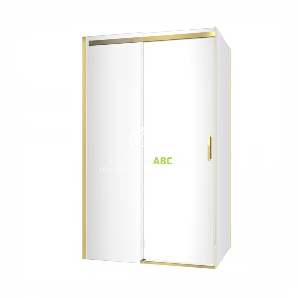 Kabina prysznicowa prostokątna 120x80 Excellent ROLS KAEX.2616.K.1200.0800.GL złoty połysk