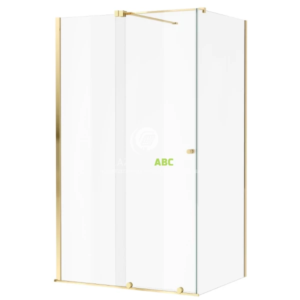Kabina prysznicowa prostokątna 140x100 cm Excellent ORTIGO KAEX.5016.K.1400.1000.GL złoty połysk