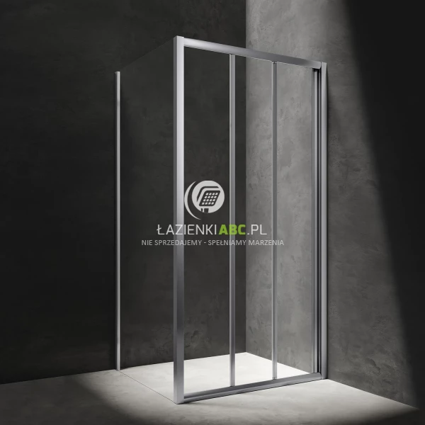 Kabina prysznicowa prostokątna 90x80 Omnires BRONX BR9080CRTR