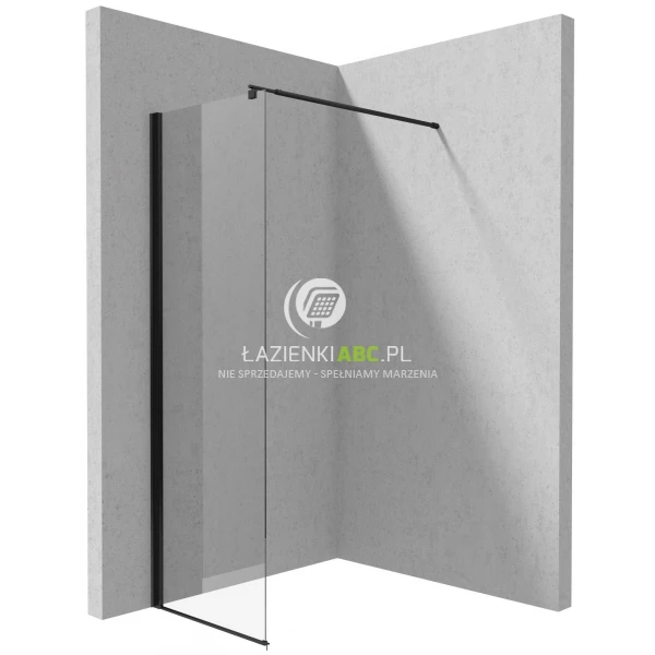 Kabina prysznicowa walk-in 60 cm Deante KERRIA PLUS KTS N86P czarna mat