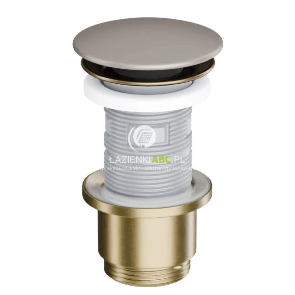 Korek umywalkowo-bidetowy klik-klak ceramiczny Excellent DESIGN ARIN.1485.K.01.CAMGB cappuciono mat/złoty szczotkowany