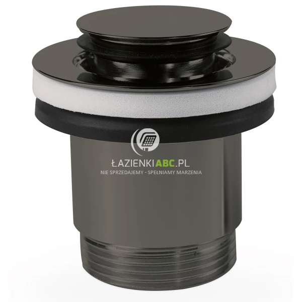 Korek umywalkowy klik-klak okrągły 40 mm Tres  24284002KM czarny metalizowany