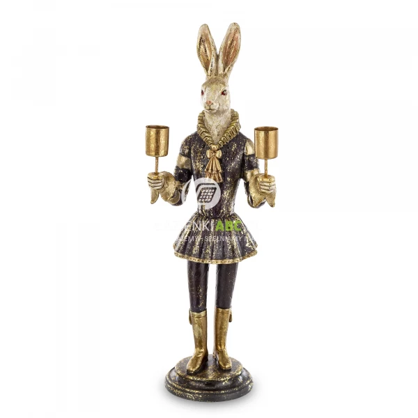 Królik zając świecznik figurka 41cm Pierrot 160837