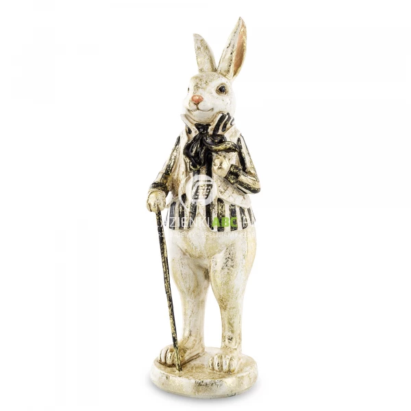 Królik zając z laską figurka 30cm Pierrot 162606