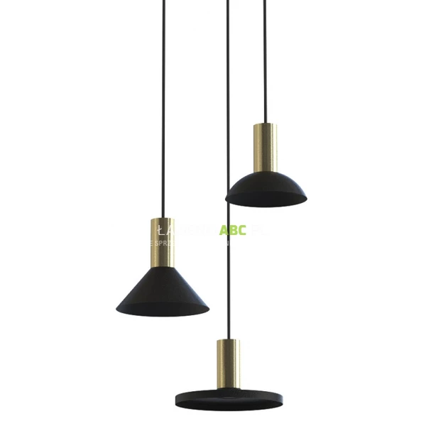 Lampa wisząca Nowodvorski HERMANOS III 8030 czarna/mosiądz