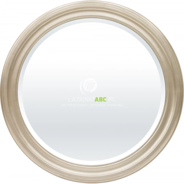 Lustro okrągłe 76cm w złotej drewnianej rzeźbionej ramie Korona 111014 klasyczne