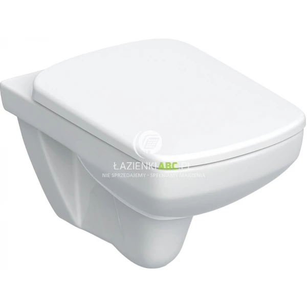 Miska WC 53x35x5 wisząca bez kołnierza + deska sedesowa wolnoopadająca Geberit SELNOVA SQUARE 501.961.00.1