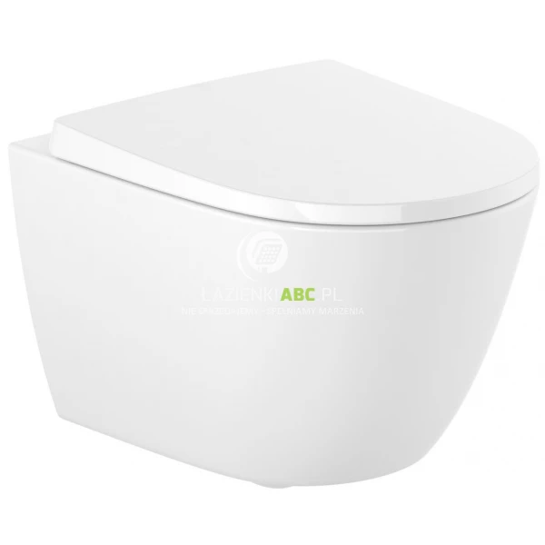 Miska WC wisząca 48 cm bez kołnierza compacto + deska wolnoopadająca Roca ONA A34H689000