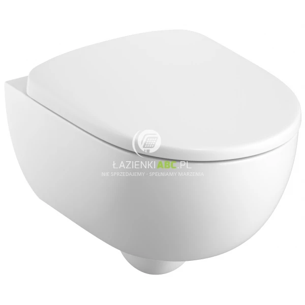 Miska WC wisząca bez kołnierza krótka 49 cm z deską Geberit SELNOVA COMPACT 500.335.01.1,500.377.01.2