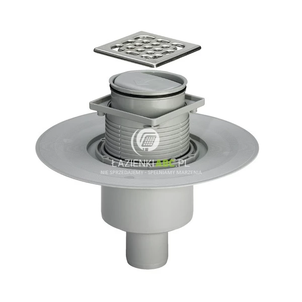 Odpływ podłogowy 100x100 fi 50 z kołnierzem Viega 617271