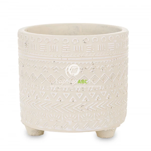 Osłonka cementowa beżowo-biała 12cm 138280