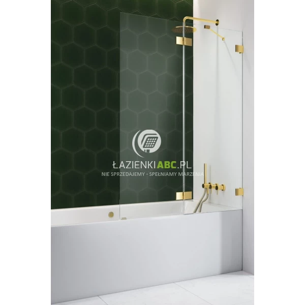 Parawan nawannowy 100x150 Radaway ESSENZA PRO GOLD PND 10102100-09-01R złote/prawe