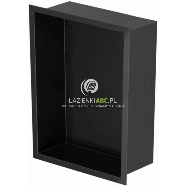 Półka do zabudowy we wnęce 20x15 MCJ FLAT F.PWN LBL 200/15 czarna