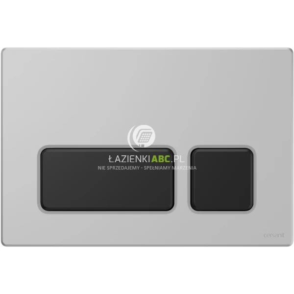 Przycisk do spłuczek Cersanit BLOCK K97-0407 chrom mat/czarny mat