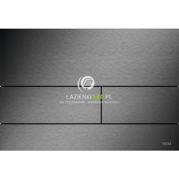 Przycisk do spłuczek WC metalowy z powłoką anti-fingerprint Tece SQUARE II 9.240.846 czarny chrom szczotkowany