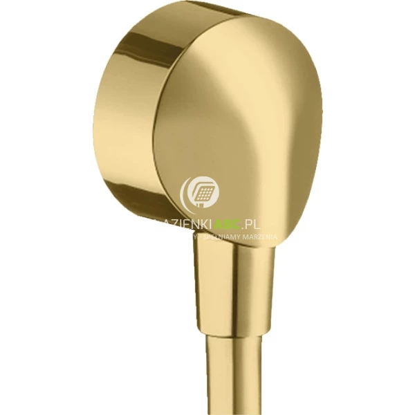 Przyłącze kątowe bez zaworu zwrotnego E Hansgrohe FIXFIT 27454990 złoty optyczny polerowany