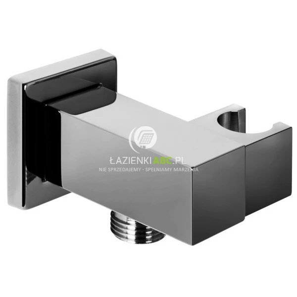 Przyłącze kątowe z uchwytem prysznicowym Corsan CMU189CH kwadratowe