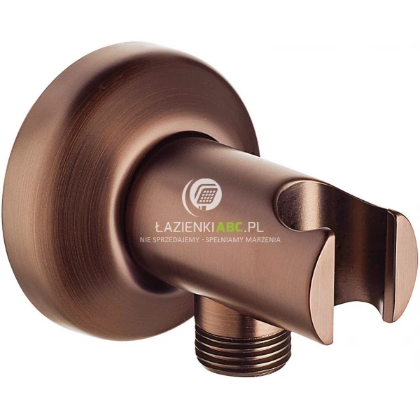 Przyłącze kątowe z uchwytem punktowym Omnires ART DECO 8869 miedź antyczna