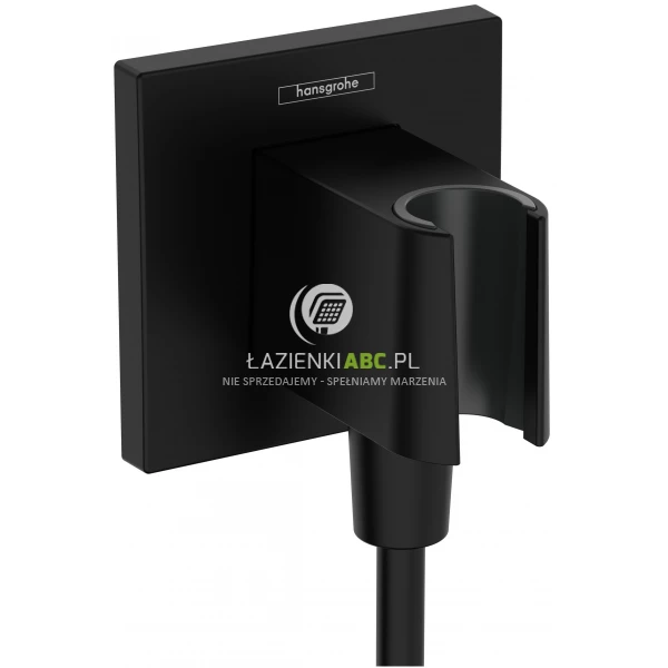 Przyłącze węża z uchwytem Hansgrohe FIXFIT E 26889670 czarny matowy