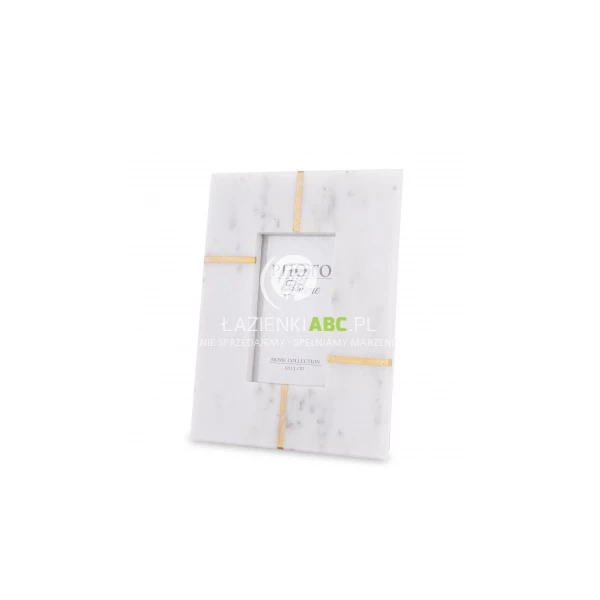 Ramka na zdjęcie 9x13 marmurowa złota 22x18 164433