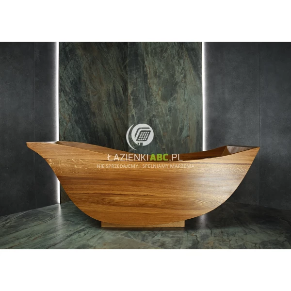 Ręcznie wykonana wanna wolnostojąca dębowa naturalna 185 cm