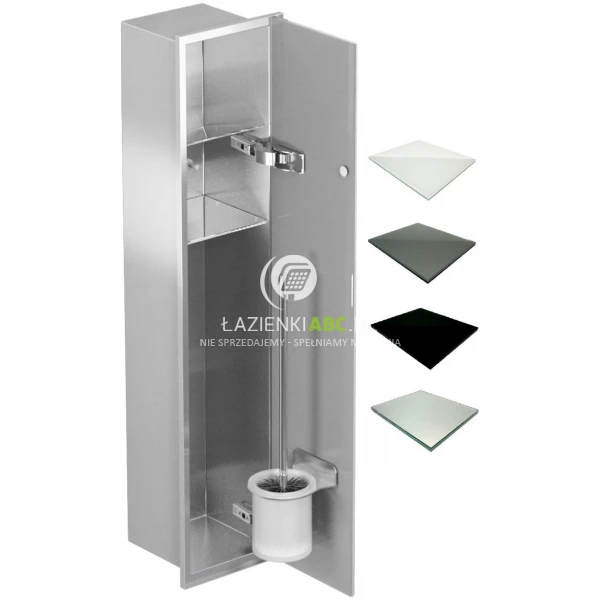 Schowek WC 80 cm stal MCJ ZERO Z.PWAD WC 800 SB WH glossy/mirror/1xdrzwi