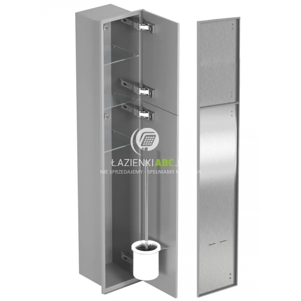 Schowek WC 95 cm pod płytki MCJ ZERO Z.PW2T LGR WC 950 szary/2xdrzwi