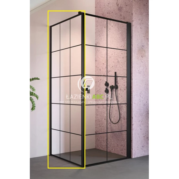 Ścianka boczna S1 100x200 Radaway NES 8 BLACK KDJ I 10089100-54-55 czarna/factory