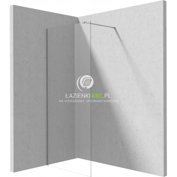 Ścianka prysznicowa walk-in 80 cm Deante PRIZMA KTJ F38P stal szczotkowana