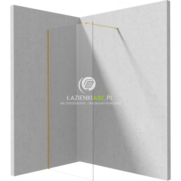 Ścianka walk-in 100x195 Deante PRIZMA KTJ R30P złoty szczotkowany